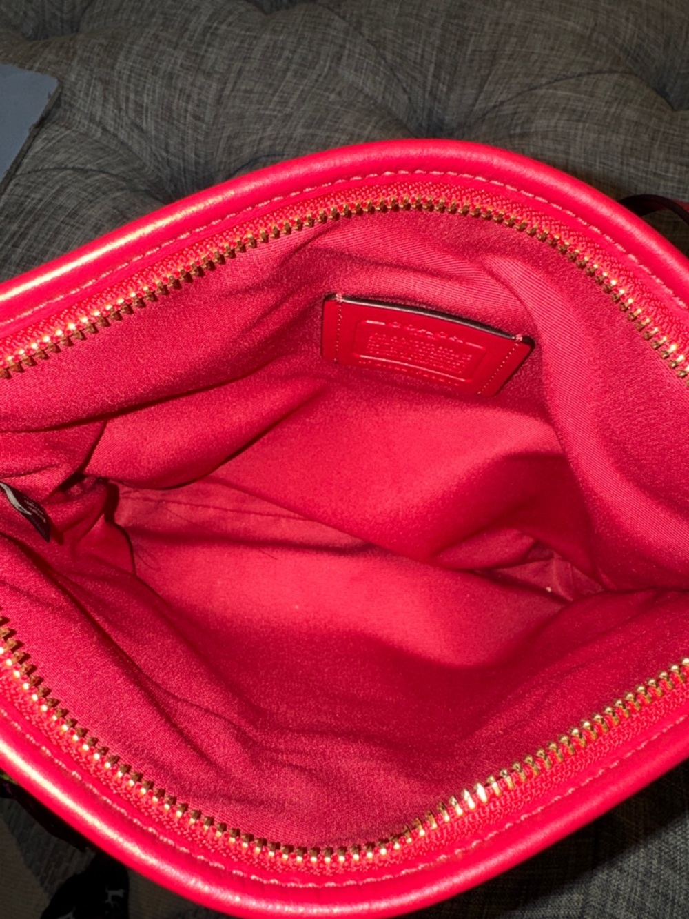 Coach File Messenger Brown Red Signature Crossbody - Picture 12 of 17